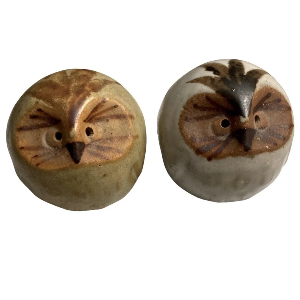 Vintage Owl salt and pepper shakers